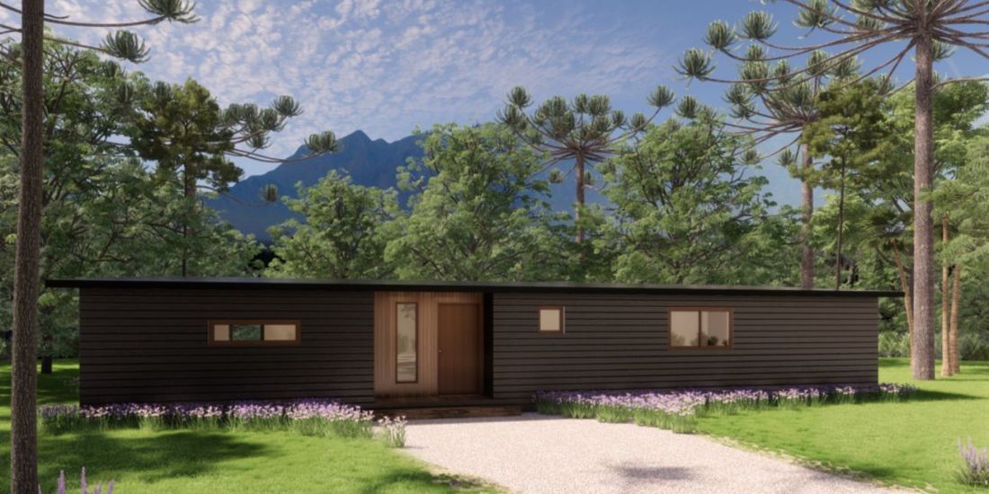 Fachada del Modelo Bosque en panel SIP